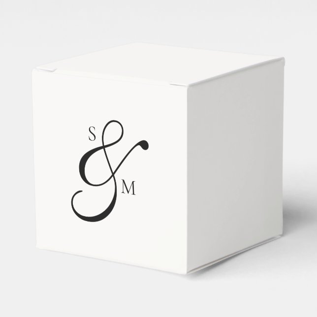 Ballotins Classic Monogram Ampersand White Wedding (Verso)
