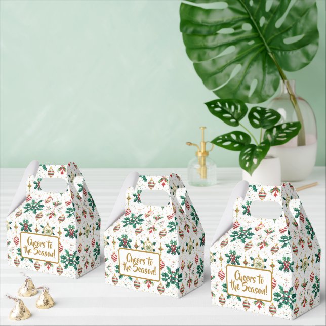 Ballotins Classic Ornaments & Holly Christmas Pattern (Multiple)