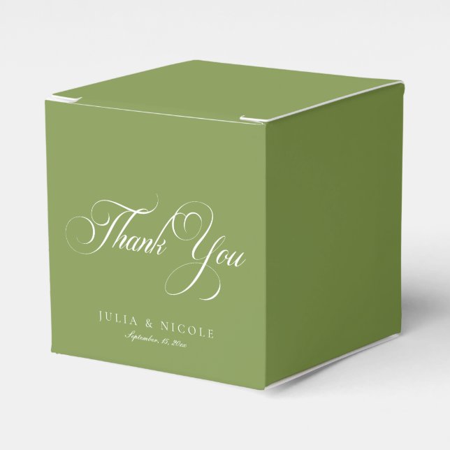 Ballotins Classique Ivory Vert Doux Merci Mariage (Verso)
