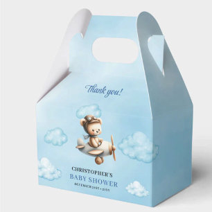 Ballotins Classique Ours en Peluche Pilote Bleu Marron Garço
