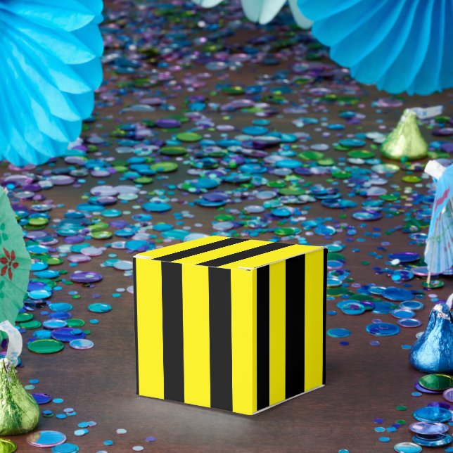 Ballotins Classique rayé jaune vif et noir Classique (Fête)