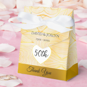 Ballotins Classy Gold Abstrait 50e anniversaire Mariage mign