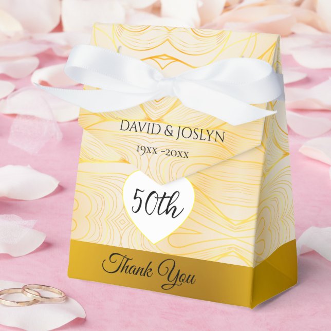 Ballotins Classy Gold Abstrait 50e anniversaire Mariage mign (Mariage)