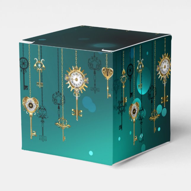 Ballotins Clés squelettes antiques sur fond vert (Verso)