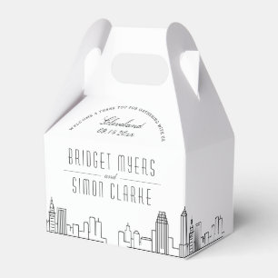 Ballotins Cleveland, Ohio   Ville Skyline Wedding Favor Box