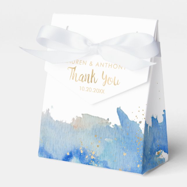 Ballotins Coastal Elegance Beachy Wedding Favor Box (Verso)