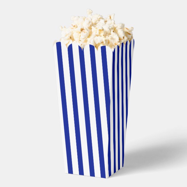 Ballotins Cobalt bleu blanc rayures verticales cadeau (Sauté)
