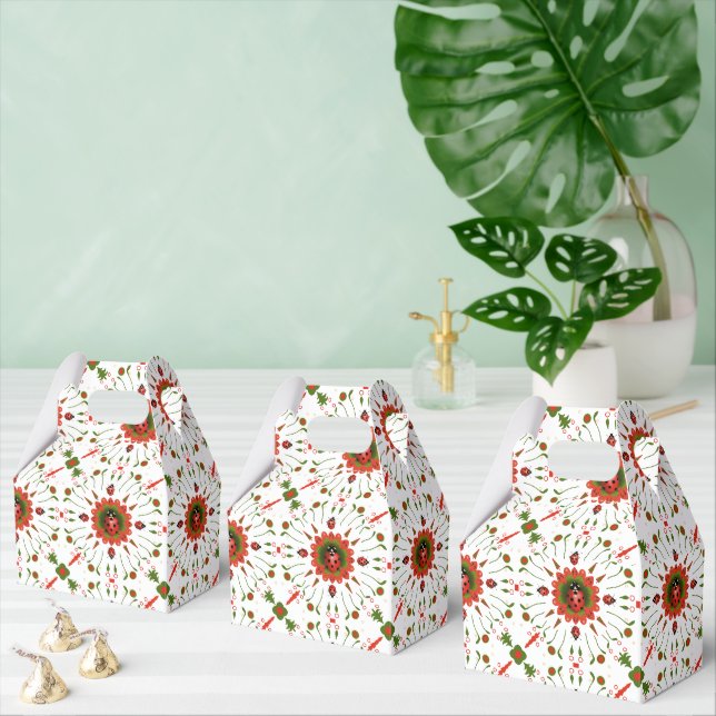 Ballotins Coccinelle de Noël Rouge Blanc Vert Fête (Multiple)
