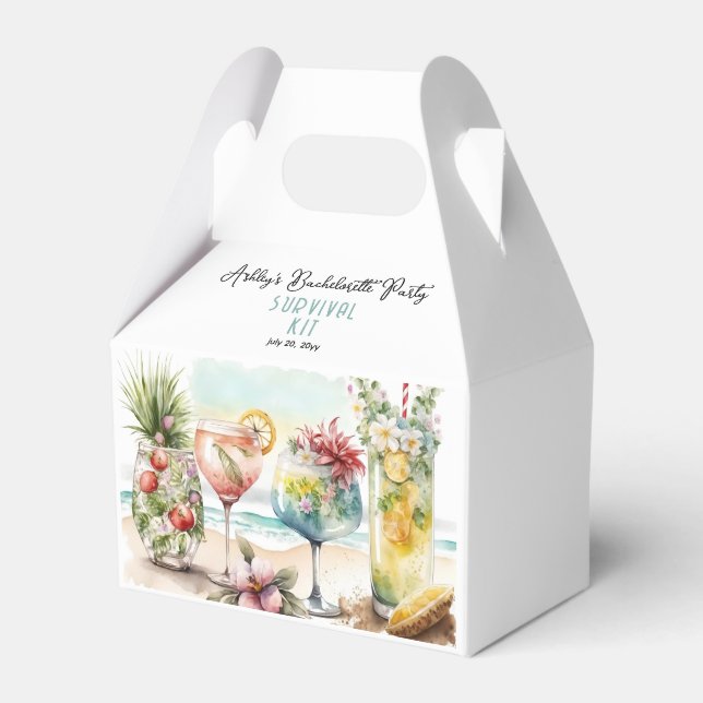 Ballotins Cocktails tropicaux Kit de survie Bachelorette Par (Verso)