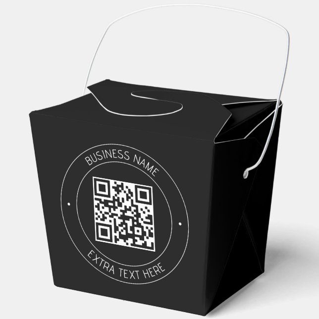 Ballotins Code QR et texte modifiable | Noir et blanc (Recto)