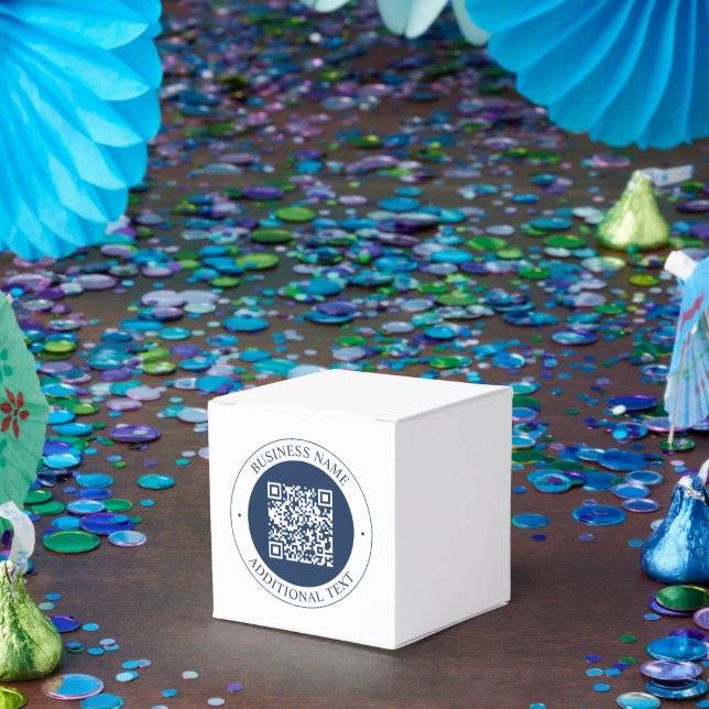 Ballotins Code QR & Texte personnalisables | Bleu marine fon (Fête)