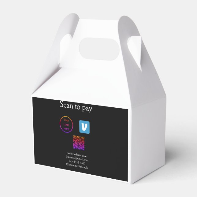 Ballotins Code QR venmo scan pour payer ajouter logo médias  (Verso)