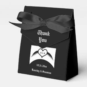 Ballotins Coeur ailé gothique Mariage Personnalisé Monogramm