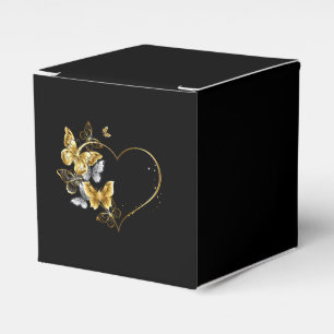 Ballotins Coeur aux papillons d'or