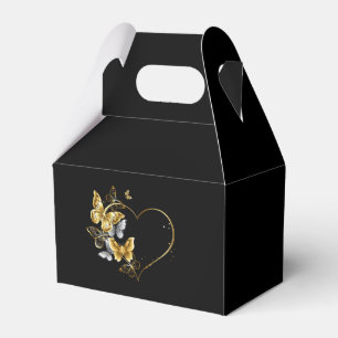 Ballotins Coeur aux papillons d'or