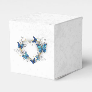 Ballotins Coeur bijoux avec papillons Morpho