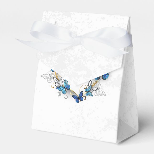 Ballotins Coeur bijoux avec papillons Morpho (Verso)