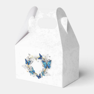 Ballotins Coeur bijoux avec papillons Morpho