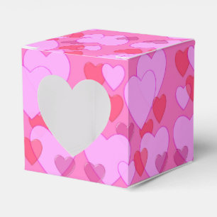 Ballotins Cœur brillant fond rose de la Saint-Valentin