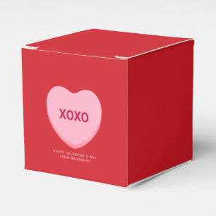 Ballotins Coeur de conversation rose rouge XOXO Saint Valent
