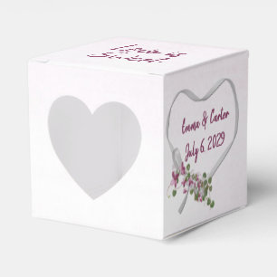 Ballotins Coeur de ruban blanc mariage