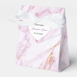 Ballotins Coeur en marbre rose Or mariage Favoriser Merci