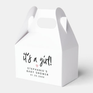 Ballotins Coeur rose C'est un Baby shower de fille