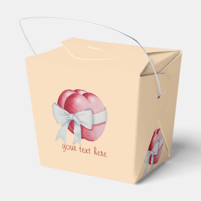 Ballotins coeur rouge attaché avec ruban blanc pour mariage (Arrière)