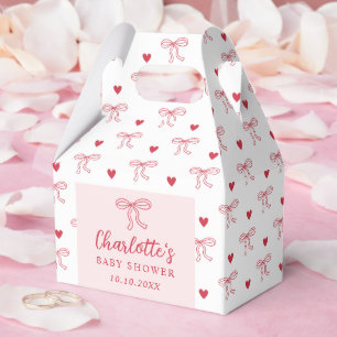 Ballotins Cœurs à Ruban Rouge Saint-Valentin Baby Shower