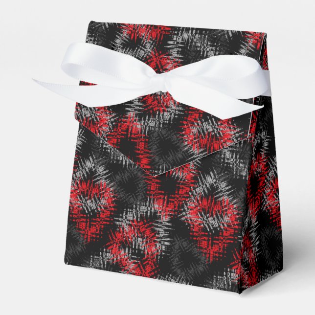 Ballotins Coeurs brisés rouge et gris sur arrière - plan noi (Verso)