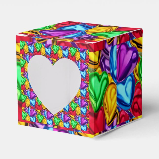 Ballotins Coeurs d'amour colorés (Verso)