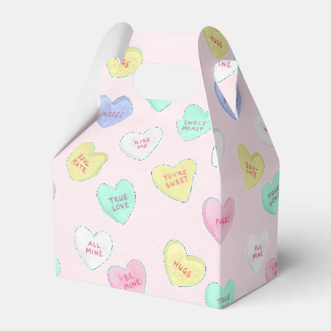Ballotins Cœurs de bonbons rétro de la Saint-Valentin sur ro (Verso)