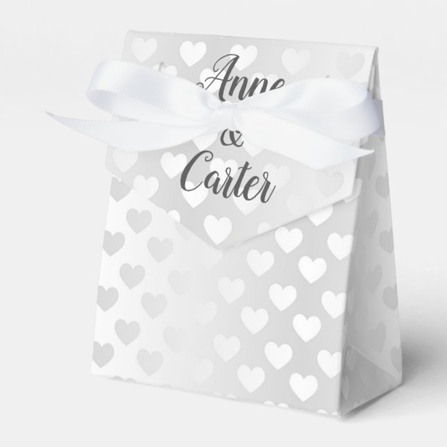 Ballotins Cœurs de mariage blancs (Verso)