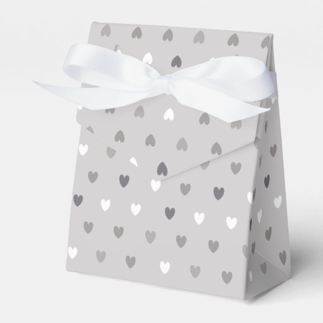 Ballotins Coeurs de polka minuscules dans les tons gris (Verso)