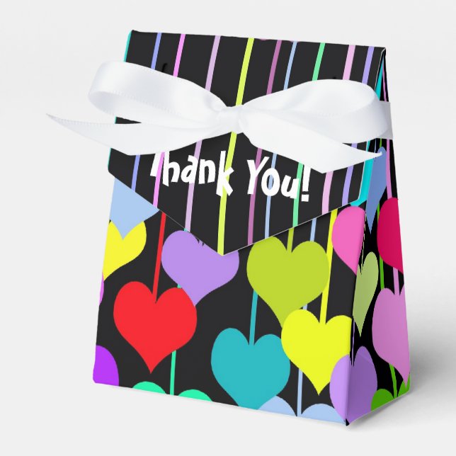 Ballotins Coeurs pendants sur le noir (Verso)