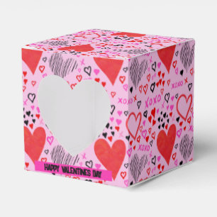 Ballotins Coeurs, Plaques en papier Motif rose XOXO