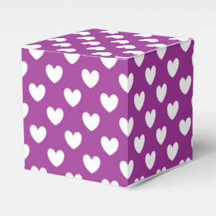Ballotins Coeurs polka blanc sur violet