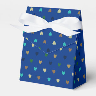Ballotins Coeurs Polka dans les tons bleu paon