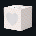 Ballotins Coeurs roses<br><div class="desc">Coeur blanc avec des noms nouvellement mariés sur le motif de coeur rose vif.</div>