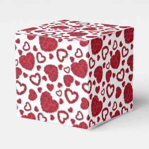 Ballotins Cœurs Roses Rouges Motif Minimaliste Saint-Valenti