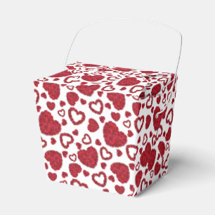 Ballotins Cœurs Roses Rouges Motif Minimaliste Saint-Valenti