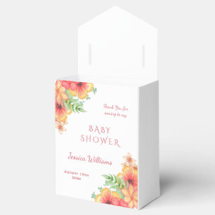 Ballotins Coin de fleurs à l'aquarelle chic pour Baby Shower