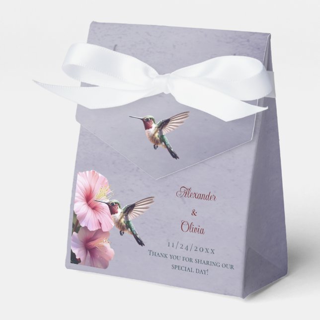 Ballotins Colibri et Mariage d'Hibiscus | Pourpre (Verso)