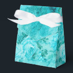 Ballotins Collage de roses bleues en détresse<br><div class="desc">Boîte de faveur magnifique avec des illustrations de roses et des éléments éphémères vintage en détresse en bleu</div>