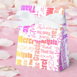 Ballotins Collage multilingue de mots Merci Couleurs arc-en-