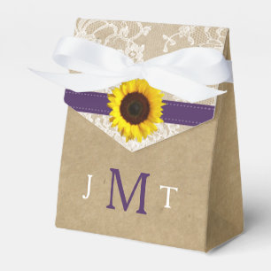 Ballotins Collection Rustique de Mariages de tournesol Kraft