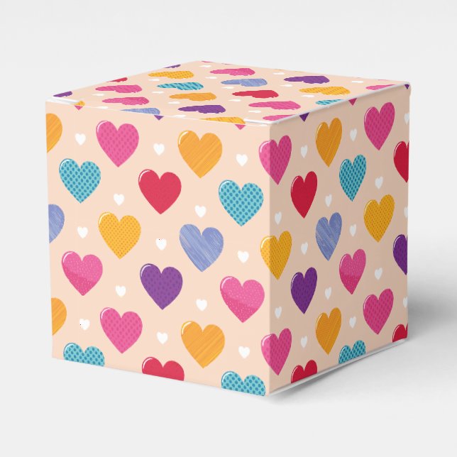 Ballotins Colorée Pop Art Motif de coeur (Verso)