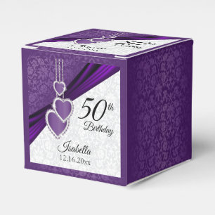 Ballotins Conception de fête d'anniversaire florale violette
