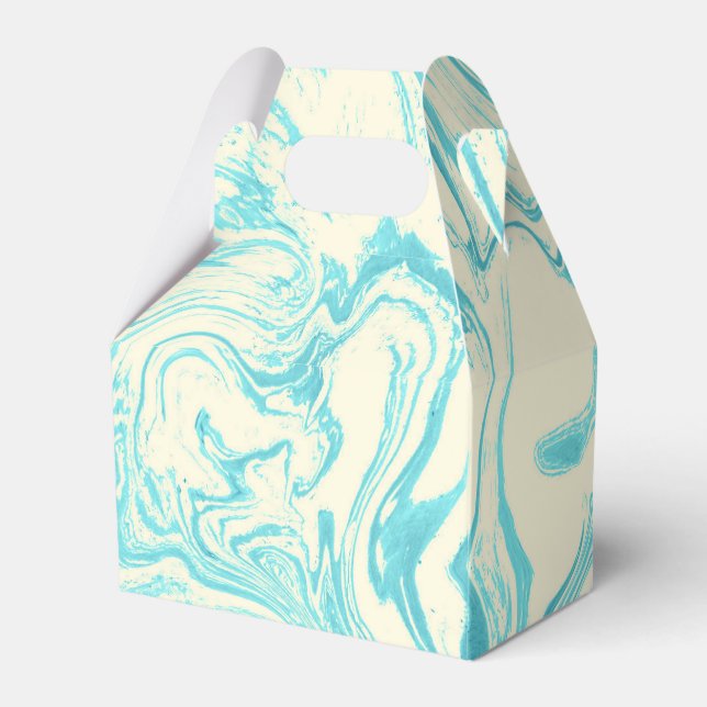 Ballotins Conception de marbre frais en turquoise et crème (Arrière)