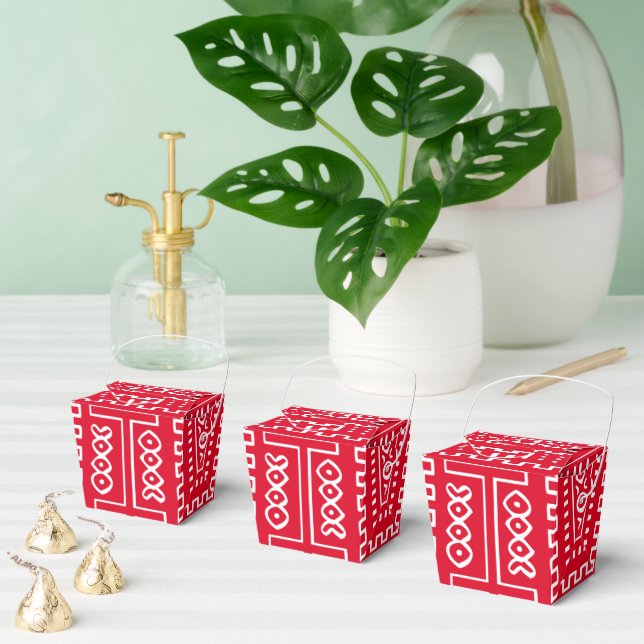 Ballotins Conception de mud cloth moderne rouge et blanc Afr (Multiple)